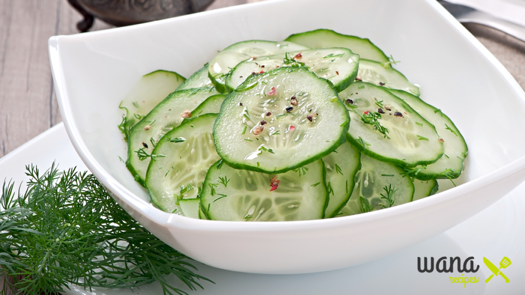 Cucumbers prepared for Din Tai Fung cucumber salad recipe.