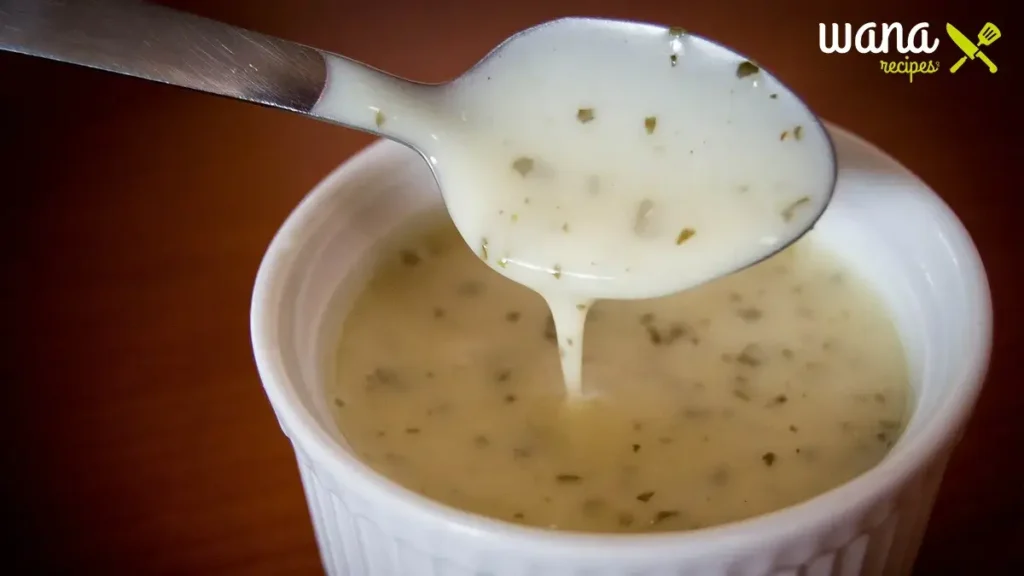 New Orleans salad dressing drizzled over a fresh green salad with vibrant vegetables