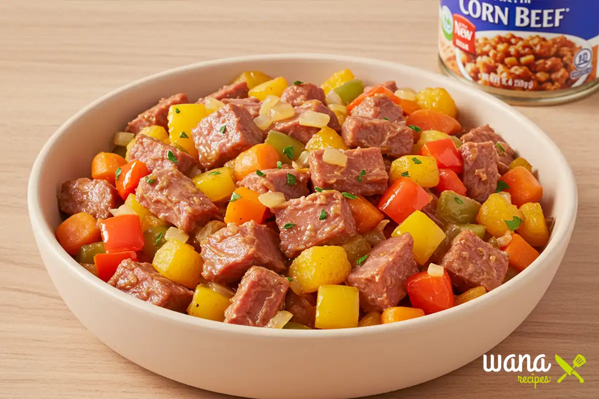 A hearty and flavorful breakfast made with canned corned beef, bell peppers, and asparagus—perfect for a quick meal without potatoes